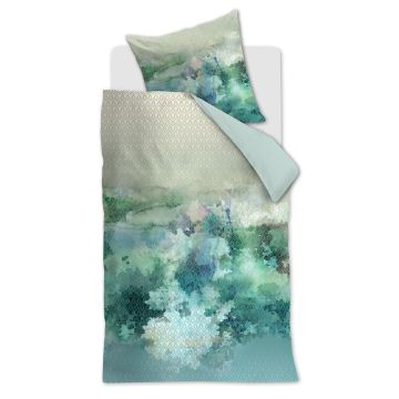 Beddinghouse Dekbedovertrek Blauwgroen Metamorphose Katoen 1-persoons 135 x 200 cm