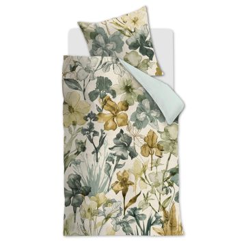 Beddinghouse Dekbedovertrek Grijsgroen Katoen 1-persoons 155 x 220 cm