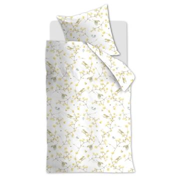 Marjolein Bastin Dekbedovertrek Geel Natuurprints Katoen