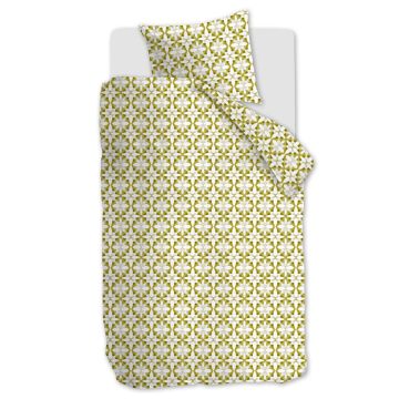 Beddinghouse Dekbedovertrek Mae - Groen – 1-persoons 140 x 200/220 cm