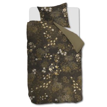 Beddinghouse Dekbedovertrek Olijfgroen 1-persoons 140 x 200/220 cm