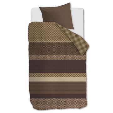 Beddinghouse Dekbedovertrek Bruin 1-persoons 140 x 200/220 cm