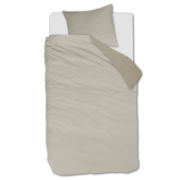 Beddinghouse Dekbedovertrek Warm Zand 1-persoons 140 x 200/220 cm