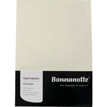 Bonnanotte 100% katoenen hoeslaken-Off White-120 x 200 cm