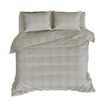 Bonnanotte Satijn katoenen dekbedovertrek Square - Stone Bonnanotte Satijn katoenen dekbedovertrek Square - Stone