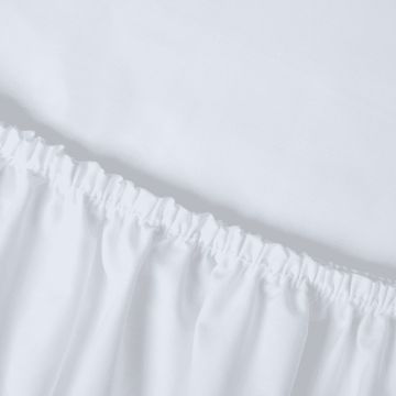 Kayori Shizu perkal splittopper hoeslaken - wit - Katoen-Perkal