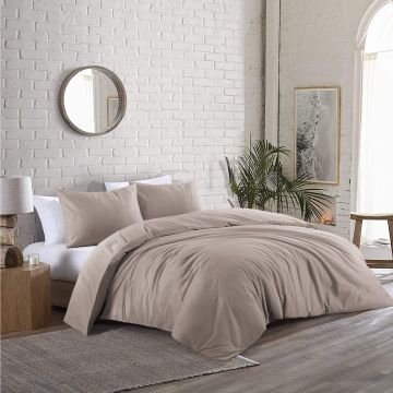 100% katoenen dekbedovertrek - Beige